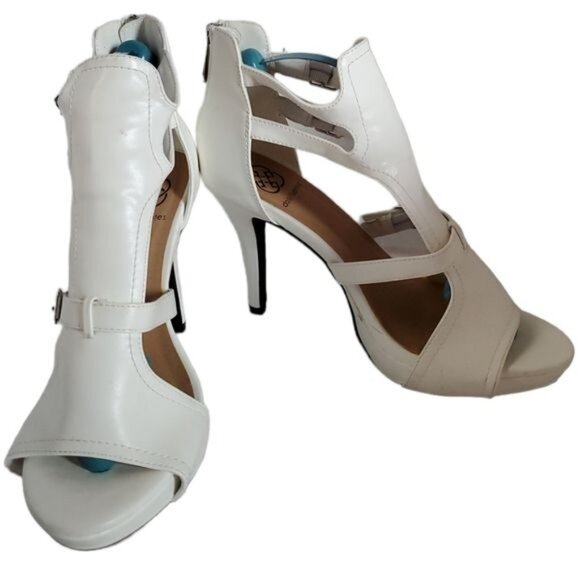 Daisy Fuentes Canal Heels Pumps Stilettos Shoes Open Toe Women's WOMAN'S 10 - Picture 16 of 16